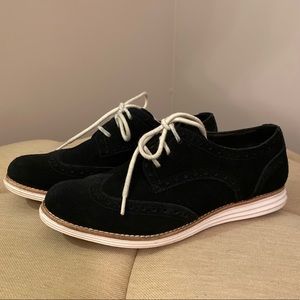 Come Haan Lunargrand suede oxford lace up shoes